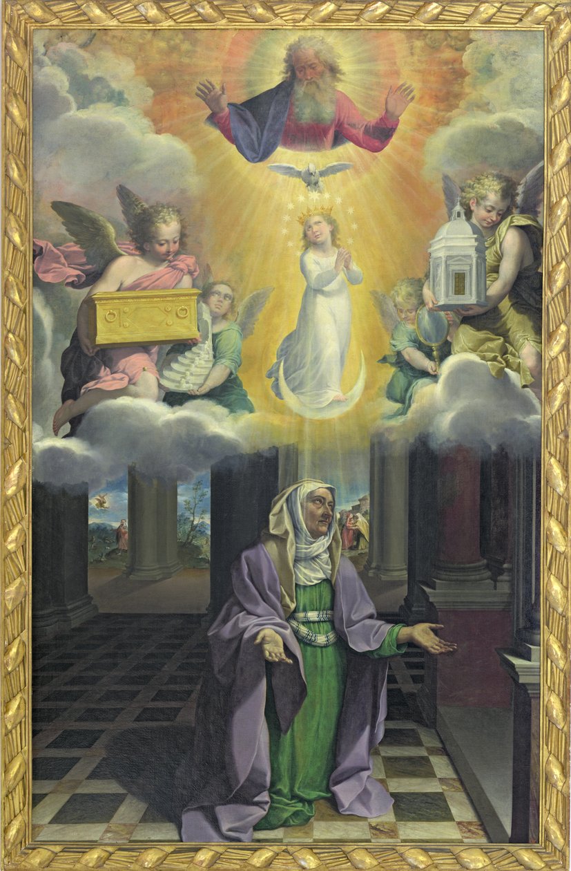 St. Anne och den obefläckade avlelsen av Bartolomeo Cesi