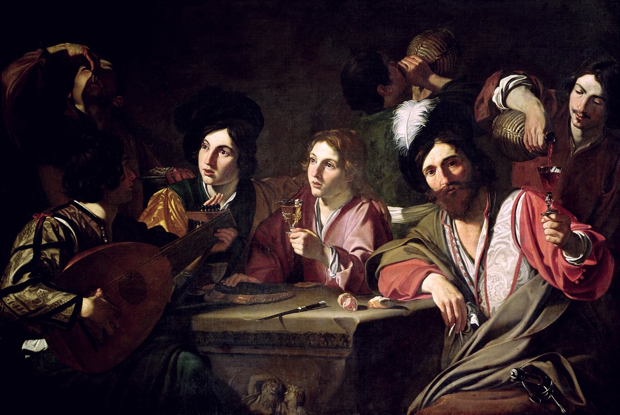 Drinkers möte av Bartolomeo Manfredi