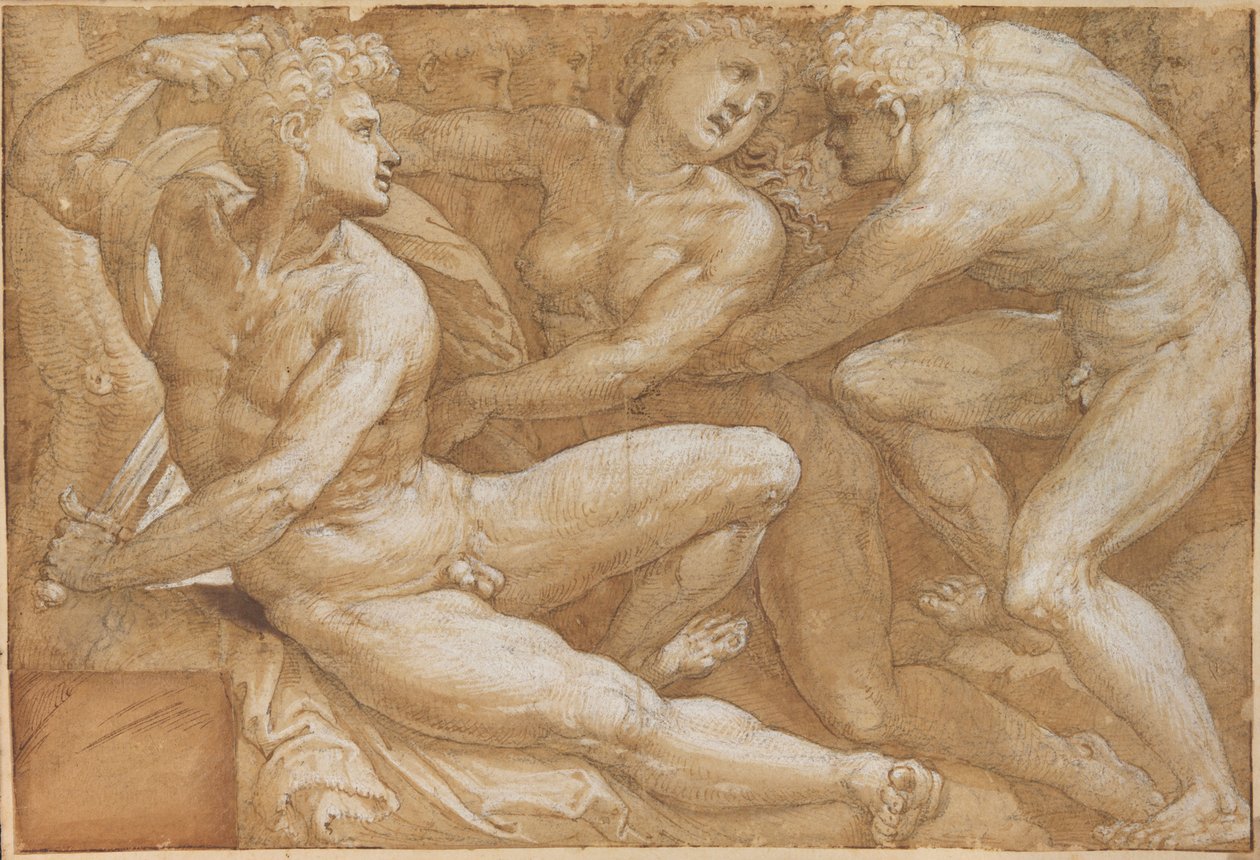 Mythological Scene Rape of the Sabine Women? av Bartolomeo Neroni