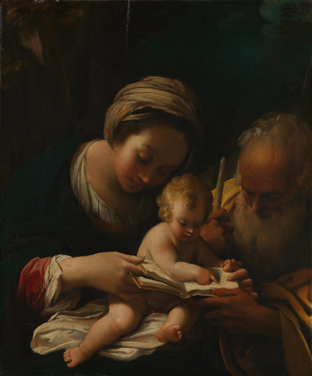 The Holy Family with the Virgin teaching the Child to Read av Bartolomeo Schedoni