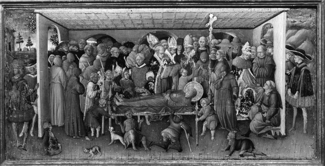 The Funeral of Saint Francis of Assisi av Bartolomeo Tommaso da di Foligno