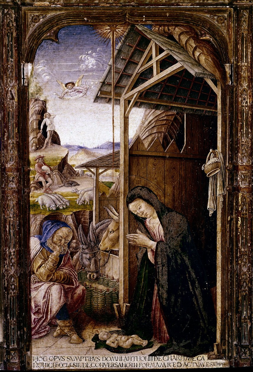 Polyptyk av Conversano, detalj av födelsekyrkan av Bartolomeo (and workshop) Vivarini