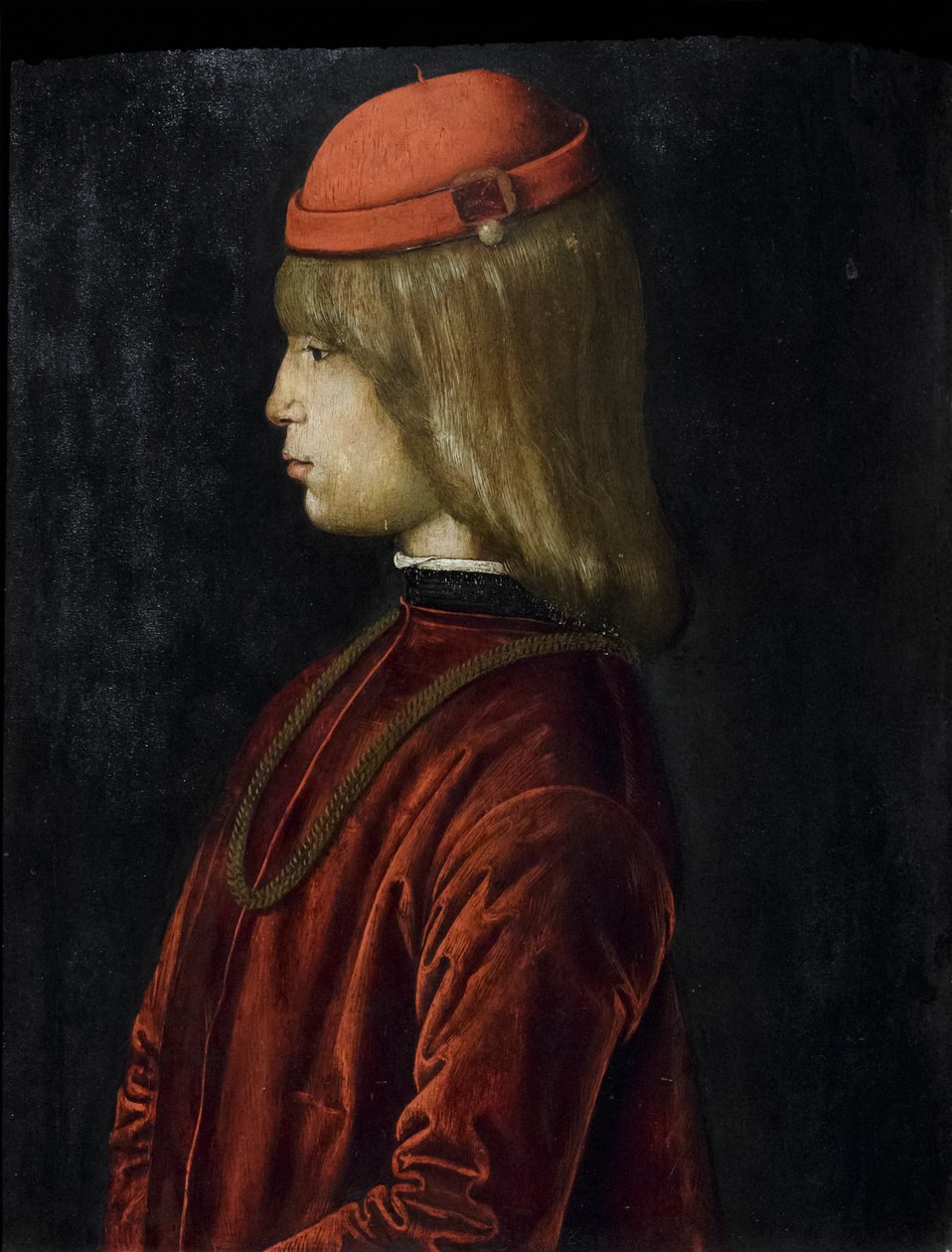Porträtt av Guidubaldo da Montefeltro, ca 1480-81 (olja på pannå) av Bartolomeo (attr. to) Della Gatta