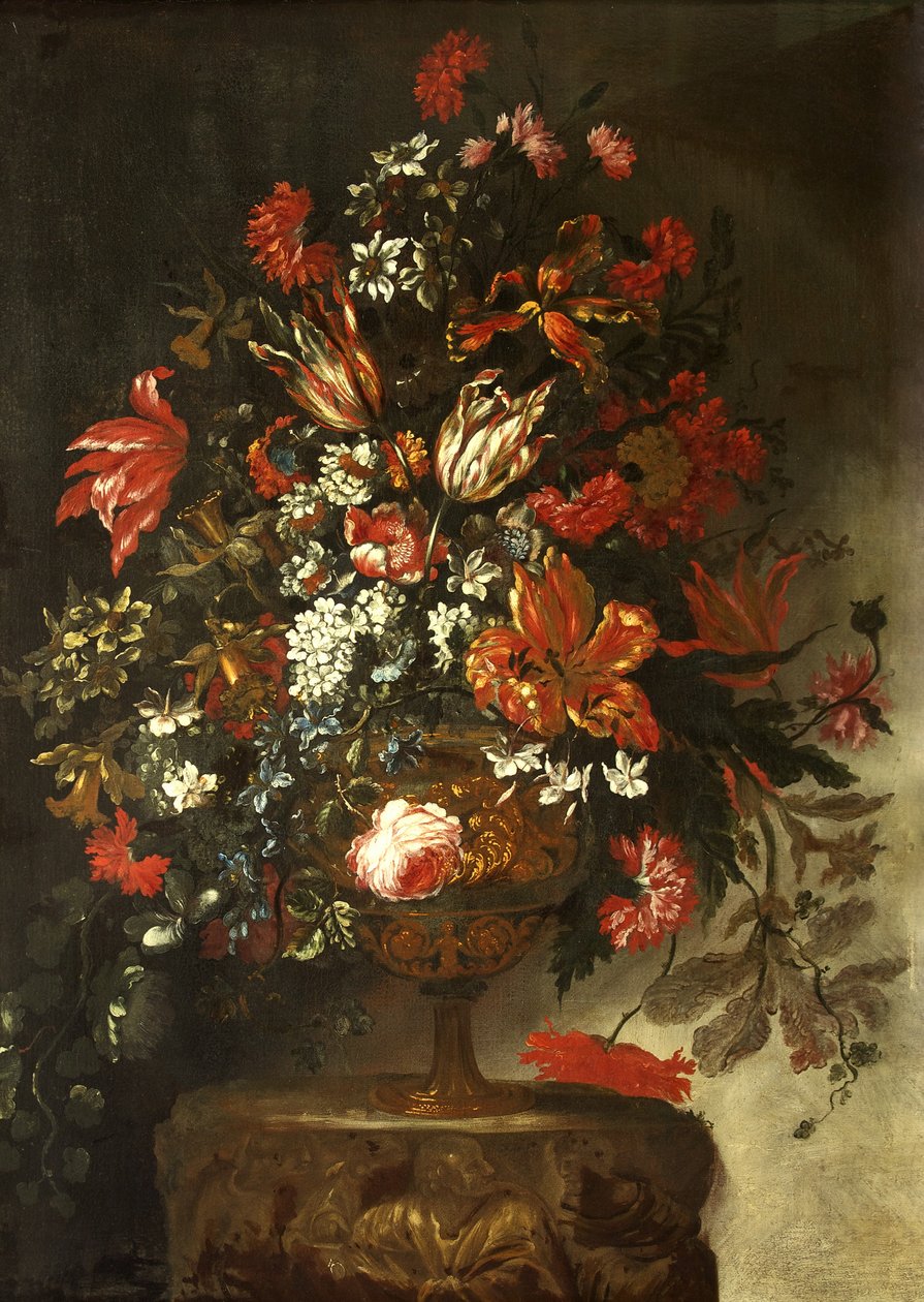 Flower Piece, c.1700 (olja på duk) av Bartolomeo Bimbi
