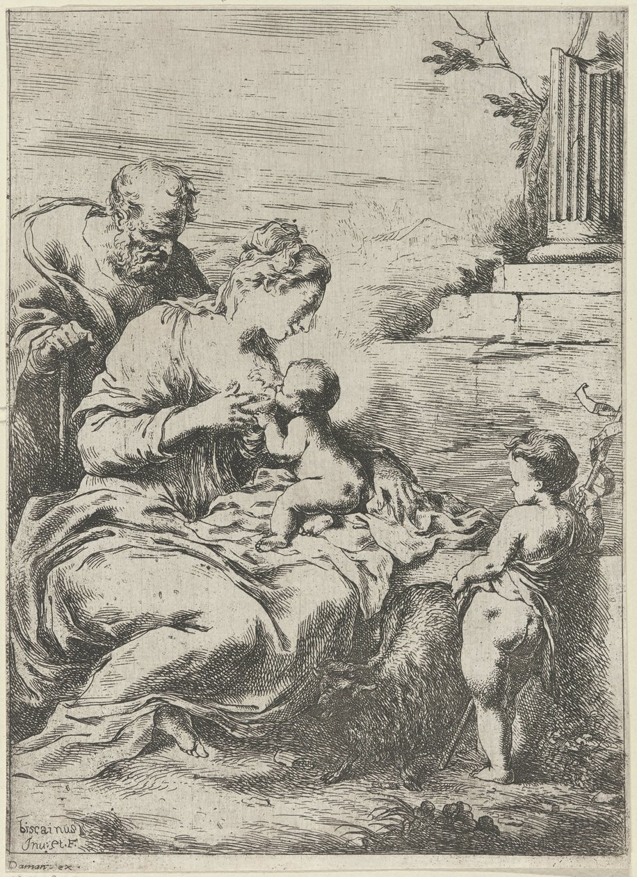 Maria diar Kristusbarnet av Bartolomeo Biscaino