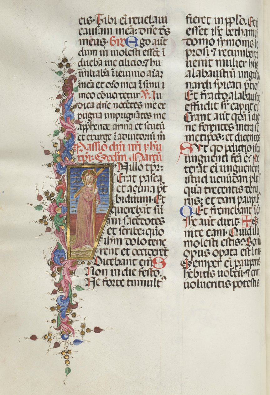 Missale: Fol. 124v: Kristus håller korset, 1469. av Bartolomeo Caporali