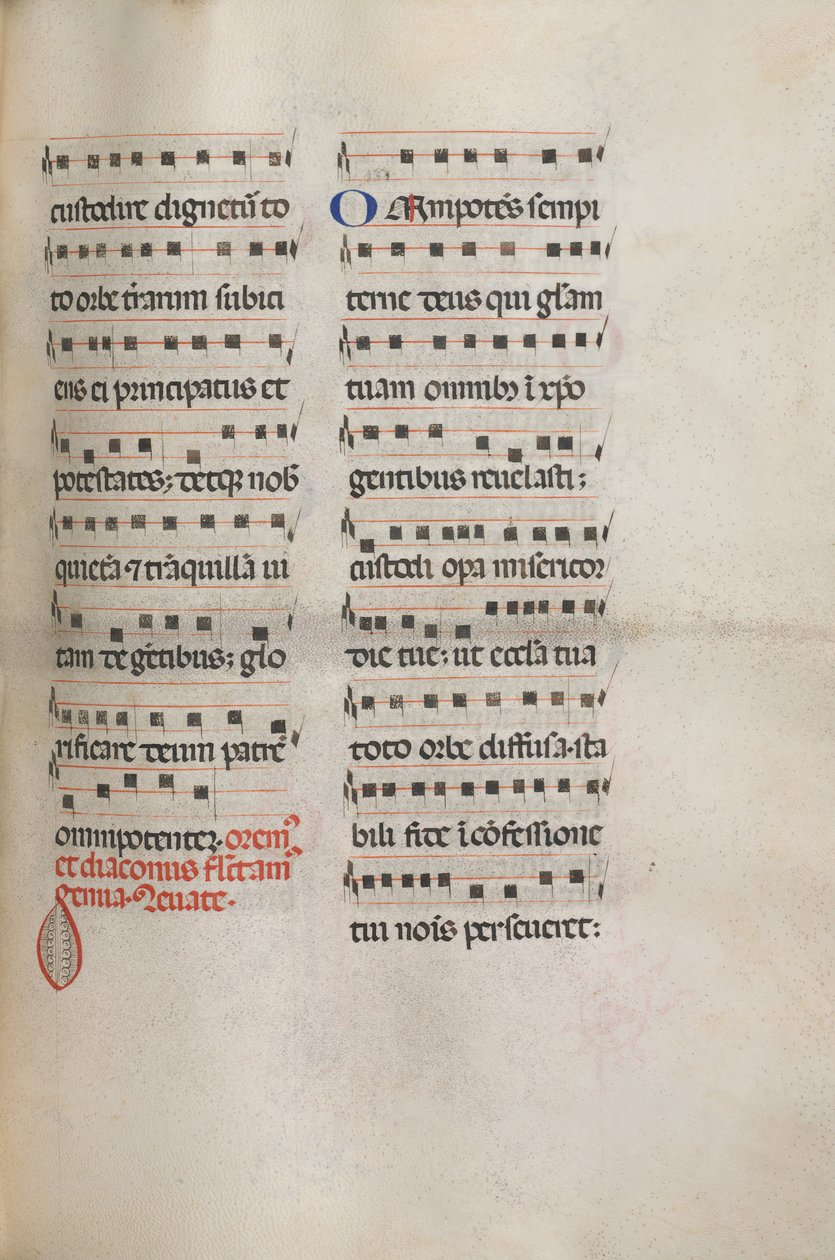 Missale: Fol. 146: Musik för olika böner..., 1469. av Bartolomeo Caporali