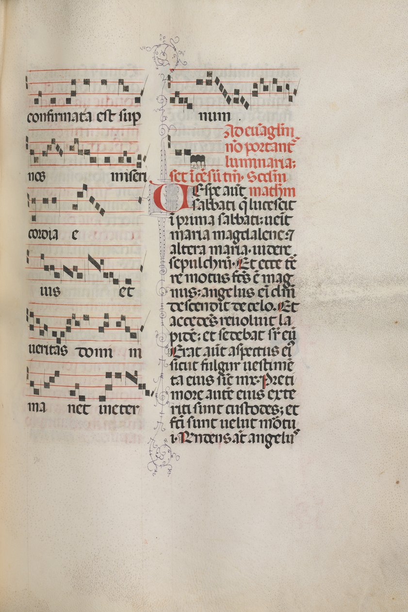 Missale: Fol. 172: Musik för Alleluia etc. i början av påsk, 1469. av Bartolomeo Caporali