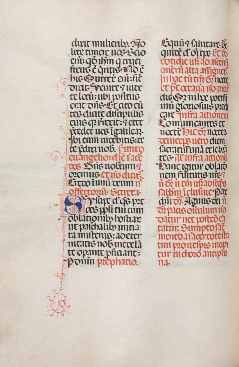 Missale: Fol. 172v: Musik för Alleluia etc. i början av påsk, 1469. av Bartolomeo Caporali