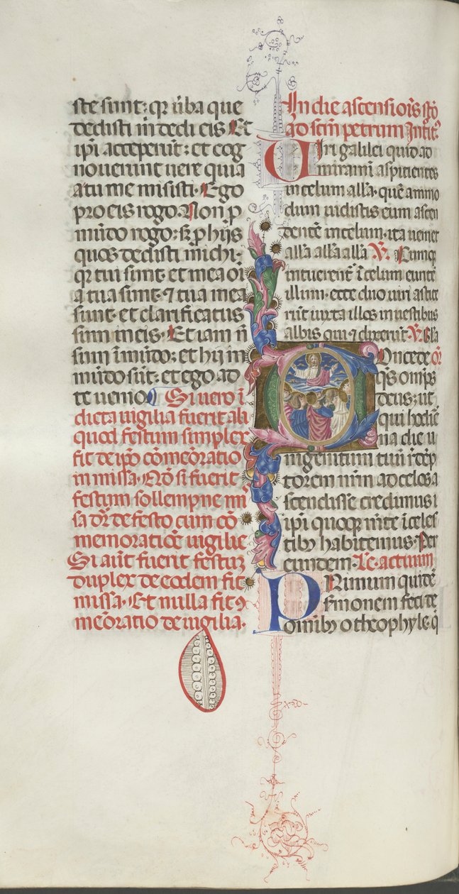 Missale: Fol. 208v: Kristi himmelsfärd, 1469. av Bartolomeo Caporali
