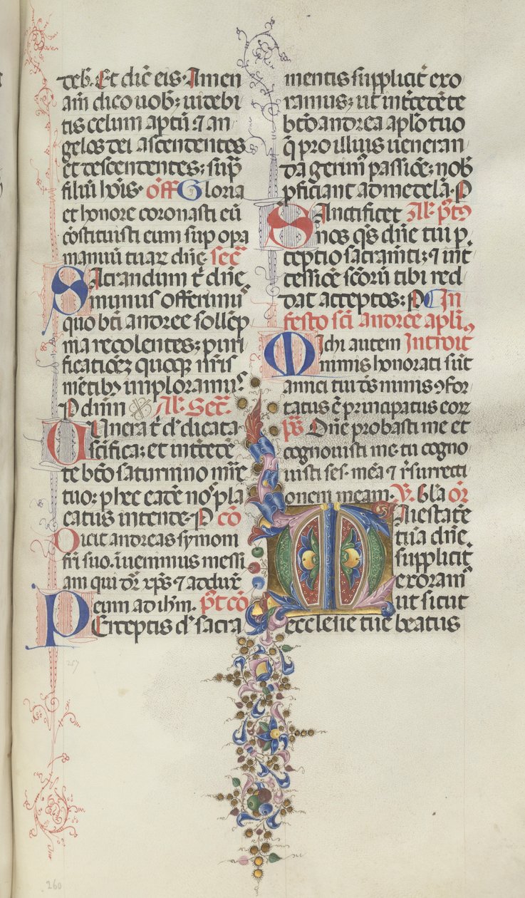 Missale: Fol. 260: Lövverk med frukt, 1469 av Bartolomeo Caporali