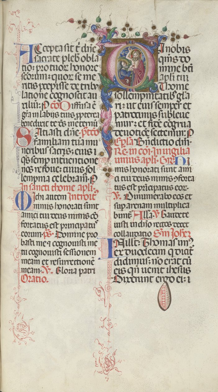 Missal: Fol. 262: Sankt Thomas, 1469. av Bartolomeo Caporali