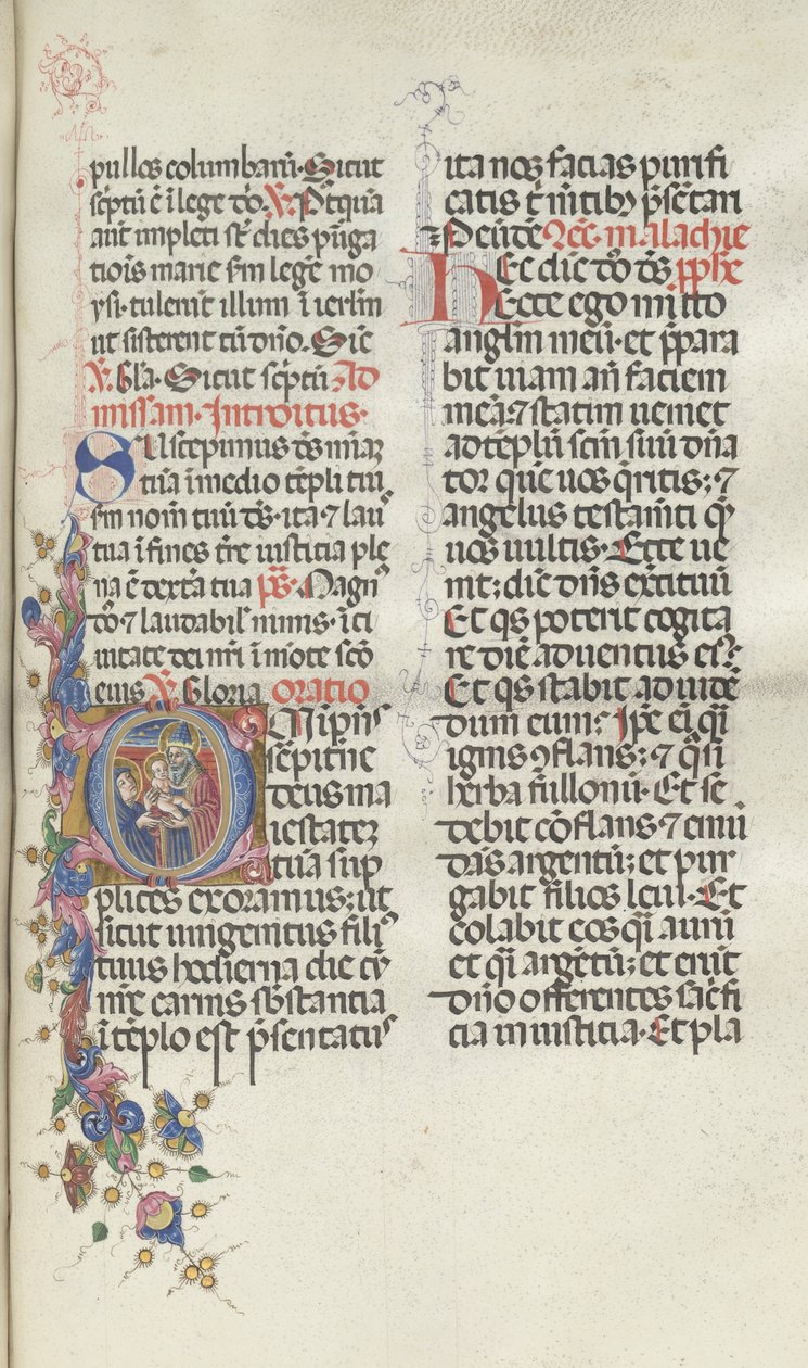 Missale: Fol. 270: Presentation av Kristus för Simeon, 1469. av Bartolomeo Caporali
