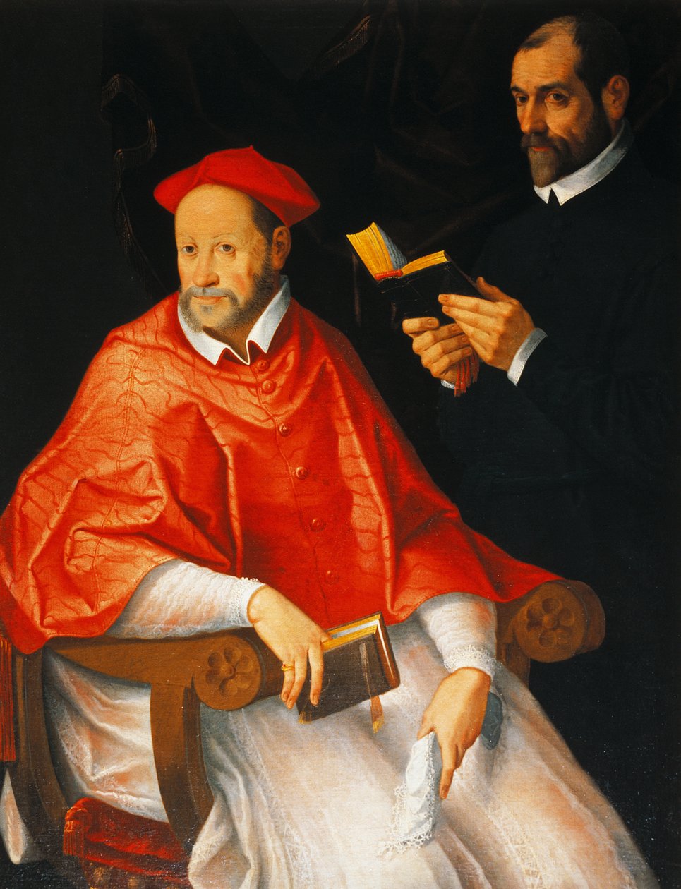 Porträtt av en kardinal och en präst, av Bartolomeo Cesi (1556-1629), olja på duk, 96x124 cm. av Bartolomeo Cesi