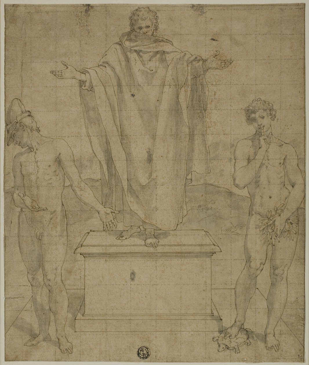 Studie för Allegory of Faith and Silence av Bartolomeo Cesi