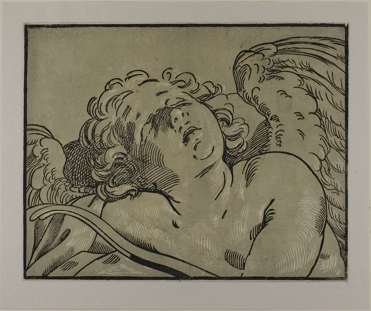 Byst av sovande Amor av Bartolomeo Coriolano