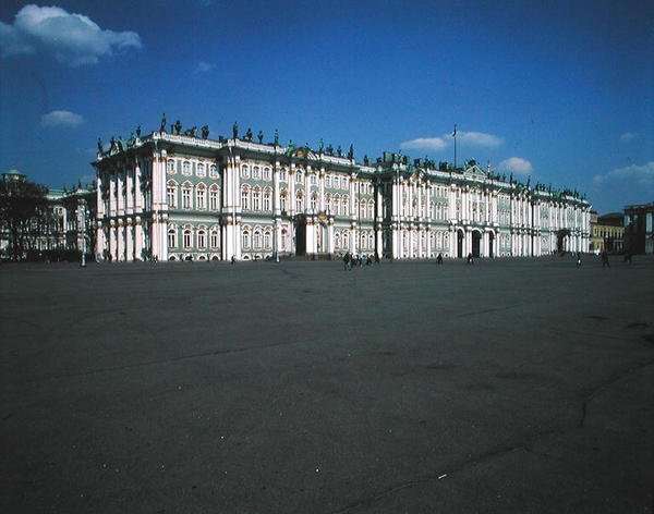 Eremitagets fasad, 1753-62 av Bartolomeo Franceso Rastrelli