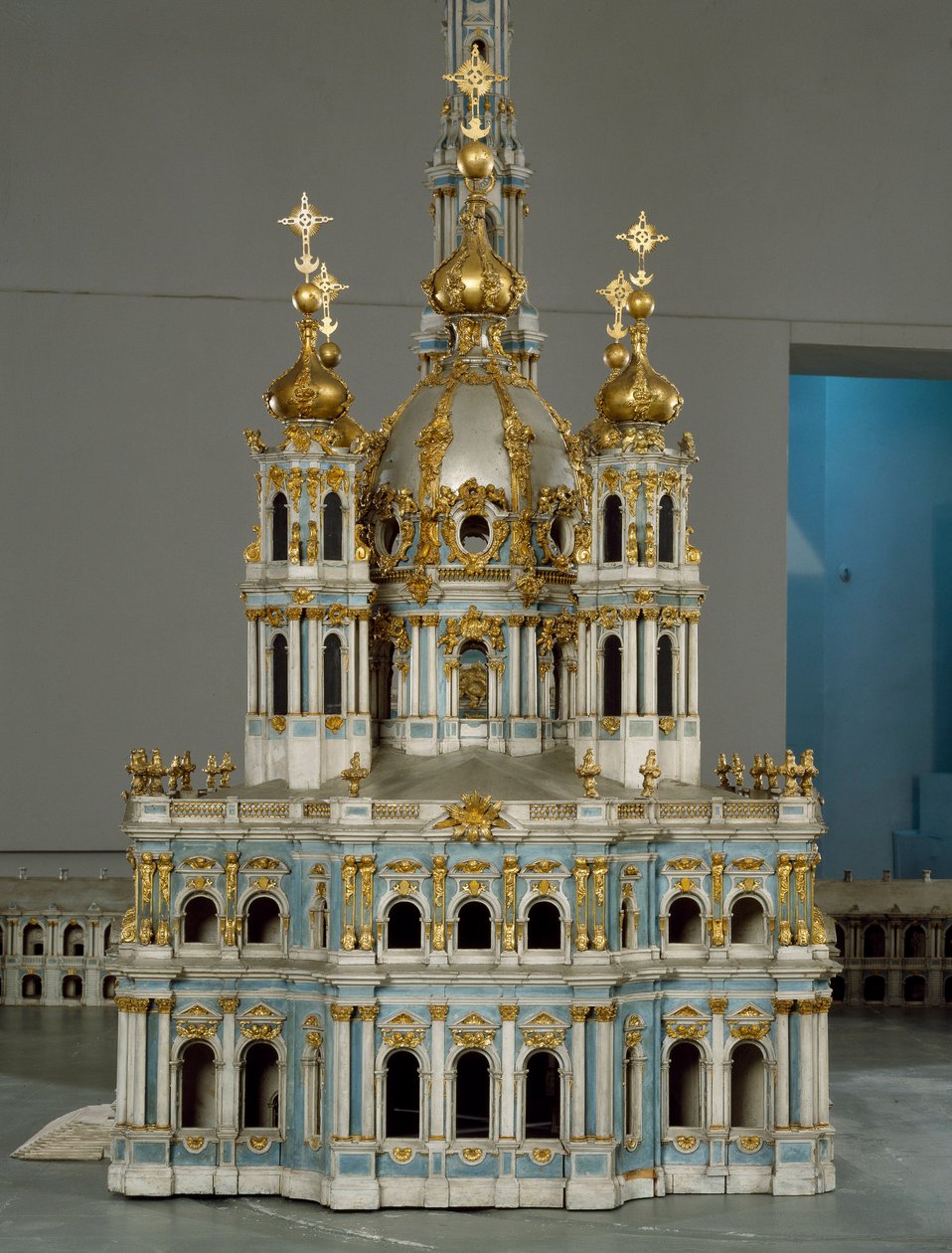 Projekt för klostret för Jungfrun av uppståndelsen (Smolny) i Sankt Petersburg (Sankt Petersburg) av Bartolomeo Franceso Rastrelli