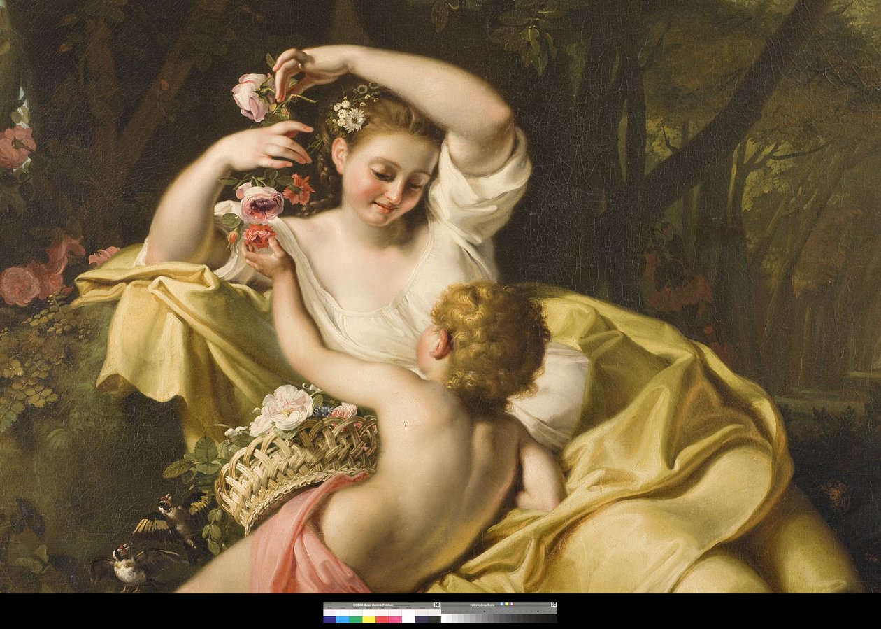 Allegory of Spring, 1705-09 (detalj av 3497528) av Bartolomeo Guidobono