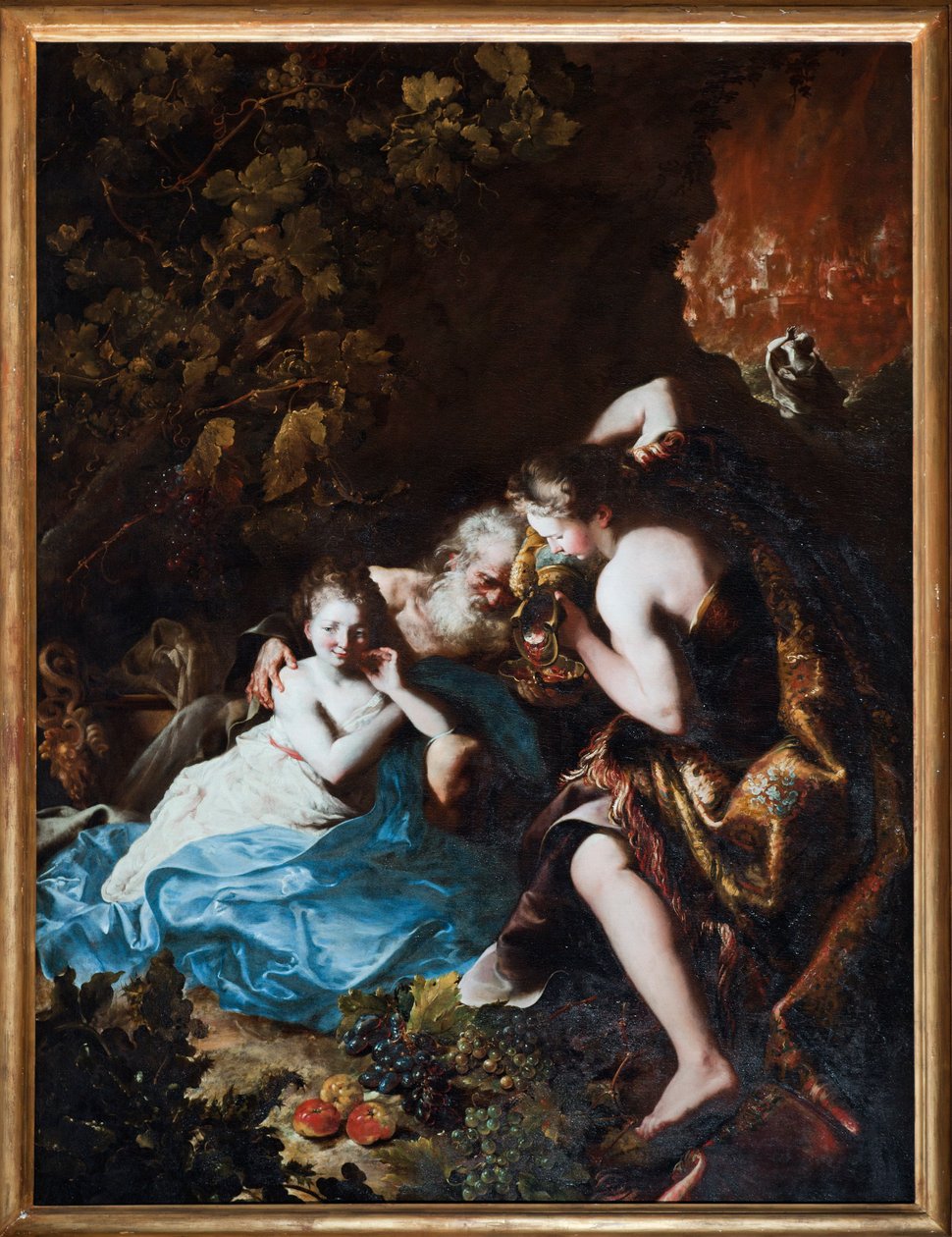 Loth et ses filles (Lot och hans döttrar) Målning av Bartolomeo Guidobono (1654-1709) 1694-1696 Musei di Strada Nuova Genes av Bartolomeo Guidobono