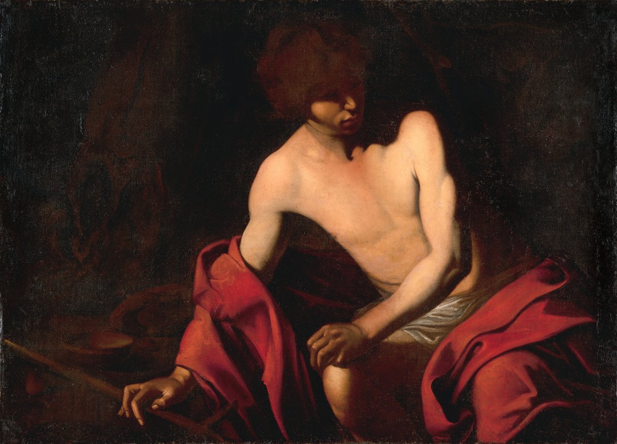 Italienska: San Giovanni Battista S:t Johannes Döparen av Bartolomeo Manfredi