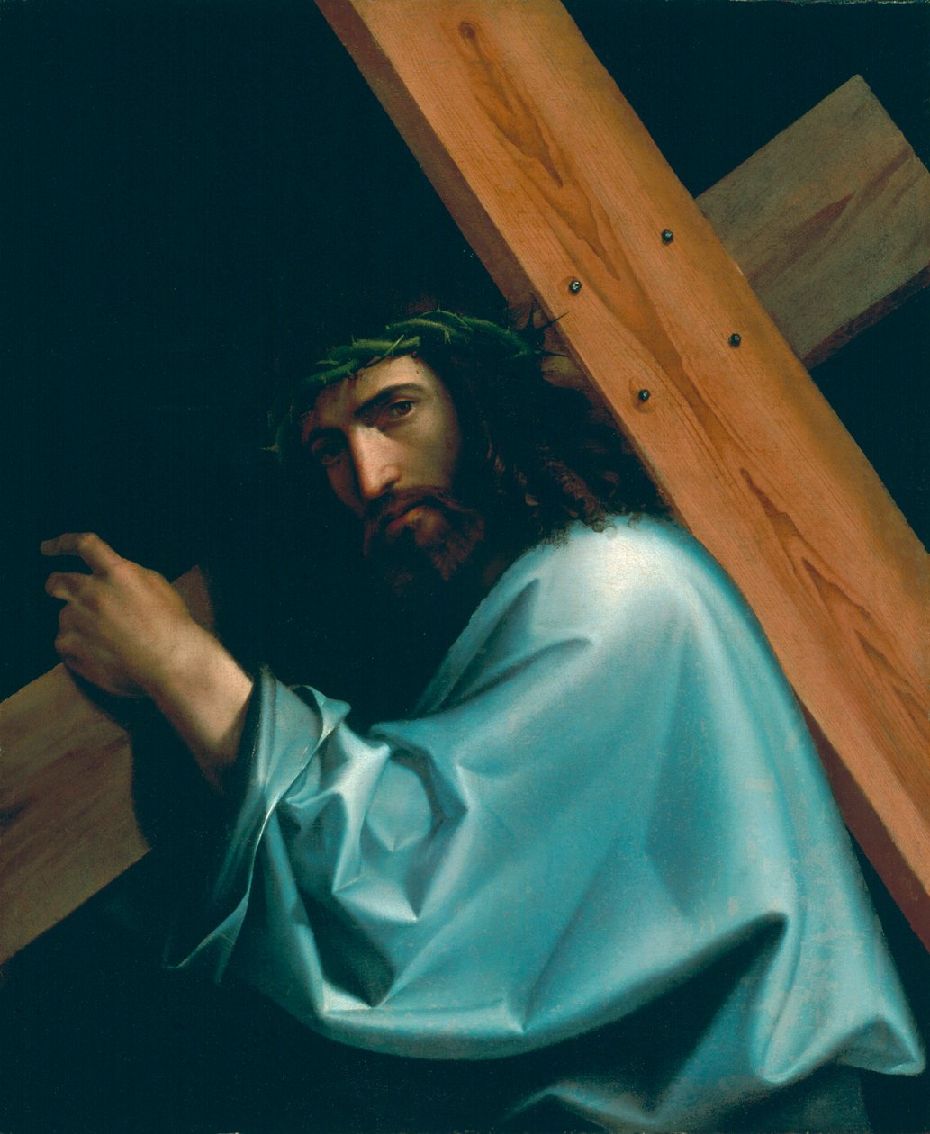 Kristus bär korset, av Montagna, Bartolomeo (1449-1523). Olja på duk, ca 1515. Mått: 85x70 cm. Kunsthaus Zuerich av Bartolomeo Montagna