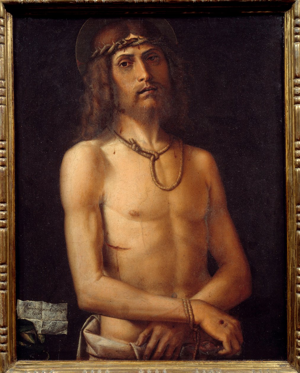 Ecce homo Målning av Bartolomeo Montagna (1450-1523) 1400-talet sön. 0,55x0,43 m av Bartolomeo Montagna