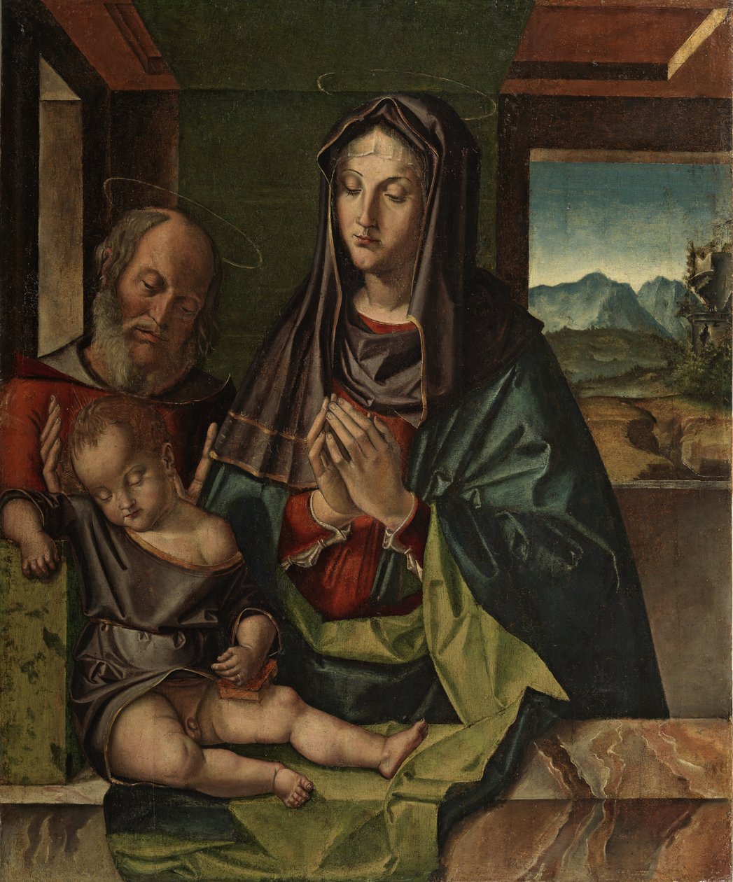 Helig familj, c.1500 av Bartolomeo Montagna