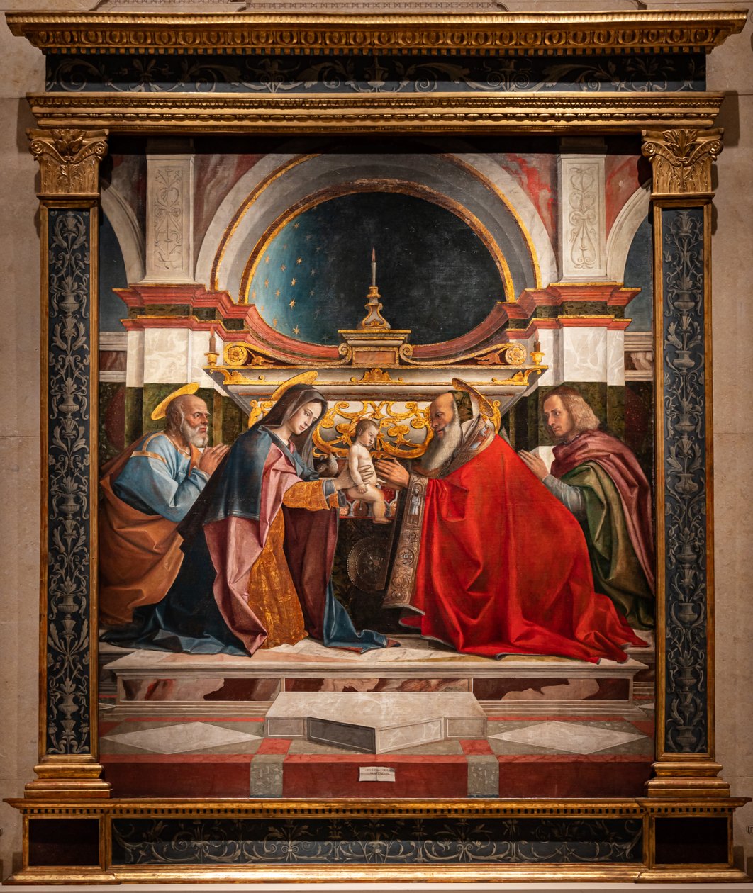 Presentation av Jesus i templet av Bartolomeo Montagna