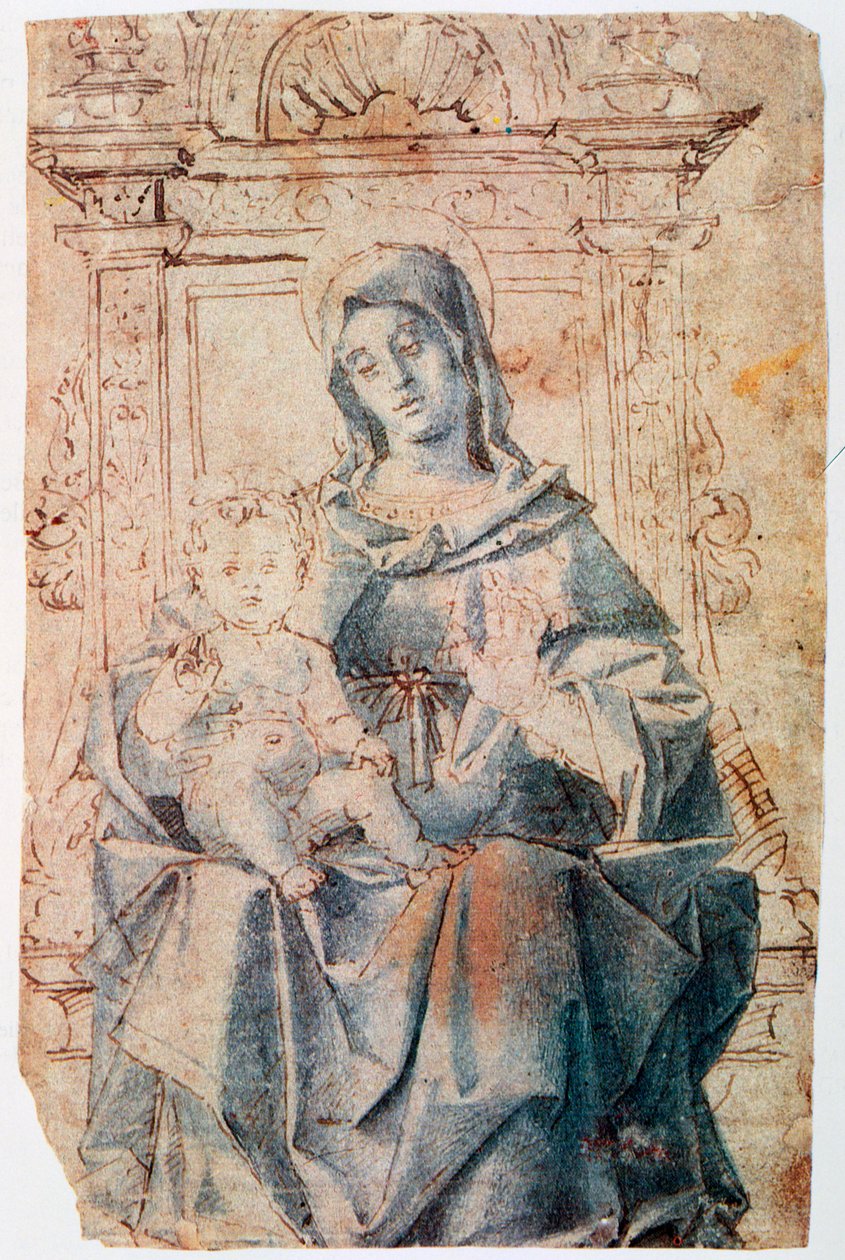 Jungfrun och barnet, c1470-1523 av Bartolomeo Montagna