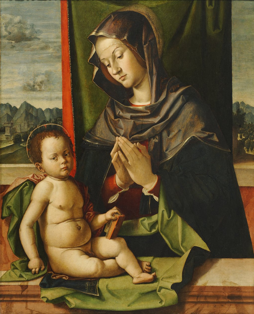 Jungfru Maria som tillber barnet av Bartolomeo Montagna