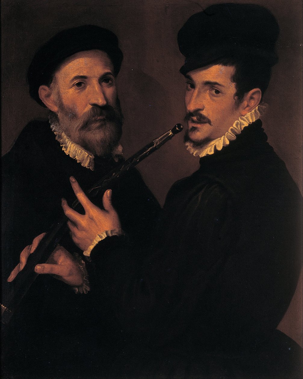 Dubbelporträtt av musiker av Bartolomeo Passarotti