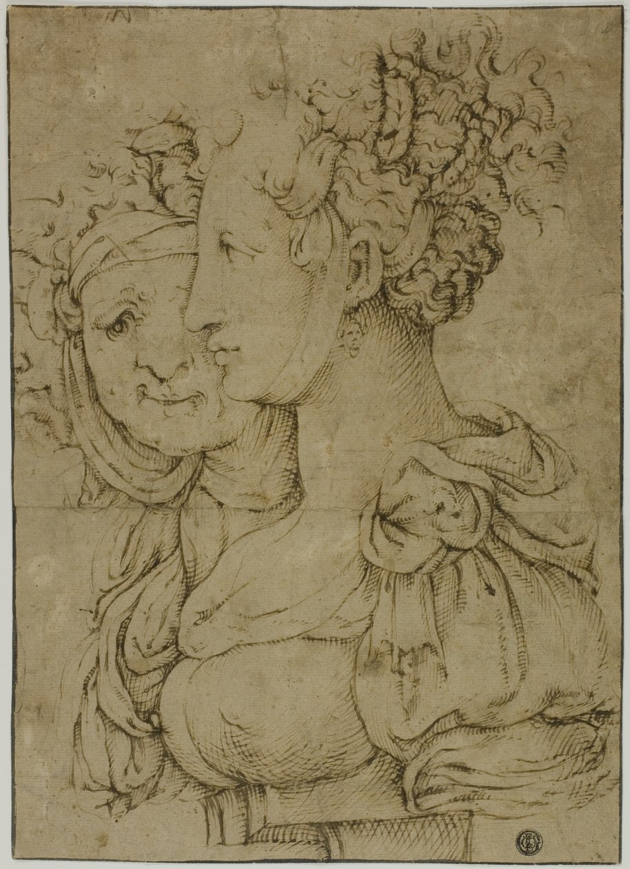 Gammal matron och ung kvinna av Bartolomeo Passarotti