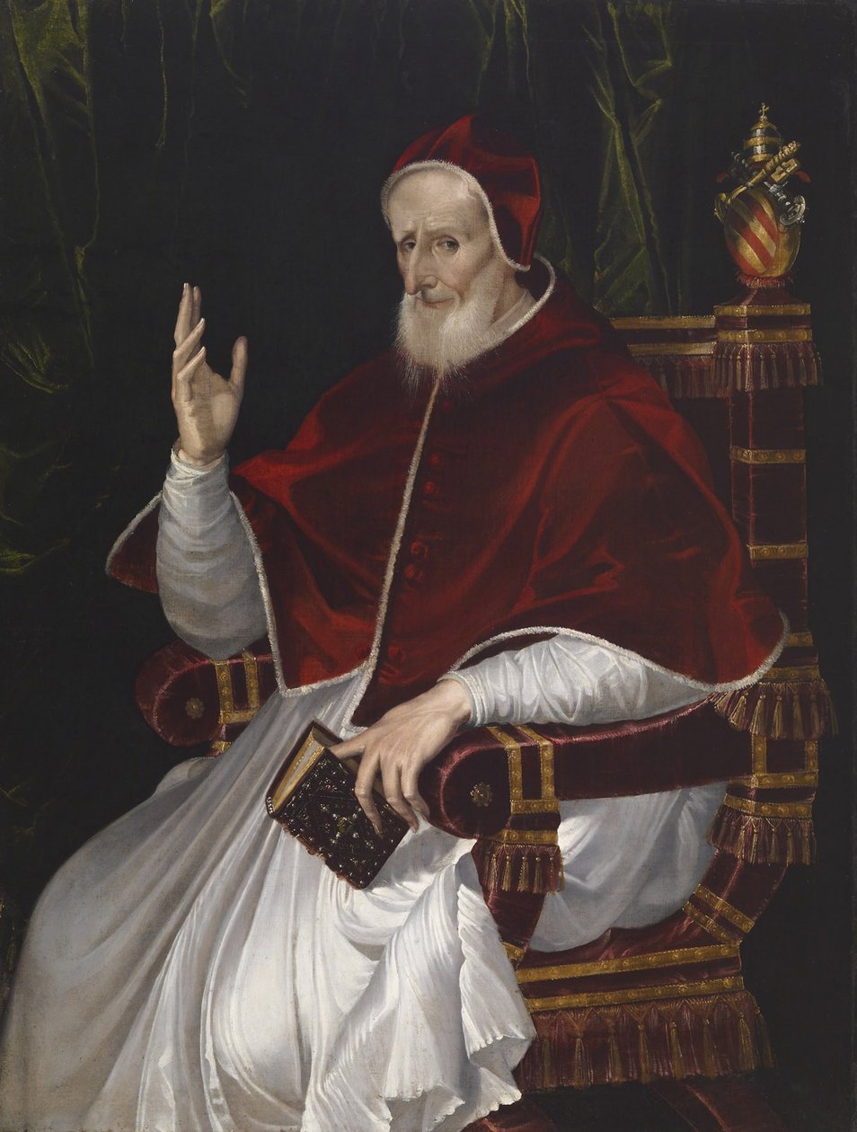 Porträtt av påven Pius V, ca 1566 av Bartolomeo Passarotti