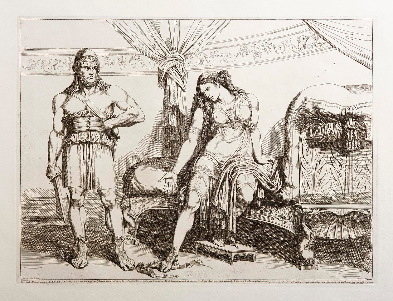 Bacchus sänd till Monime av Mithridates av Bartolomeo Pinelli