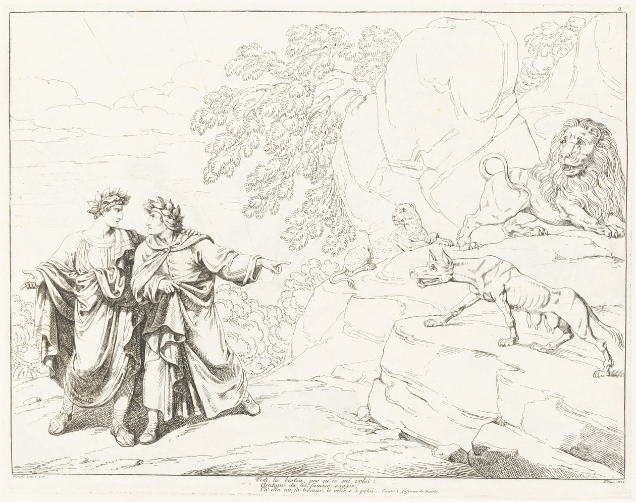 Gudomlig komedi av Dante (volym I) av Bartolomeo Pinelli