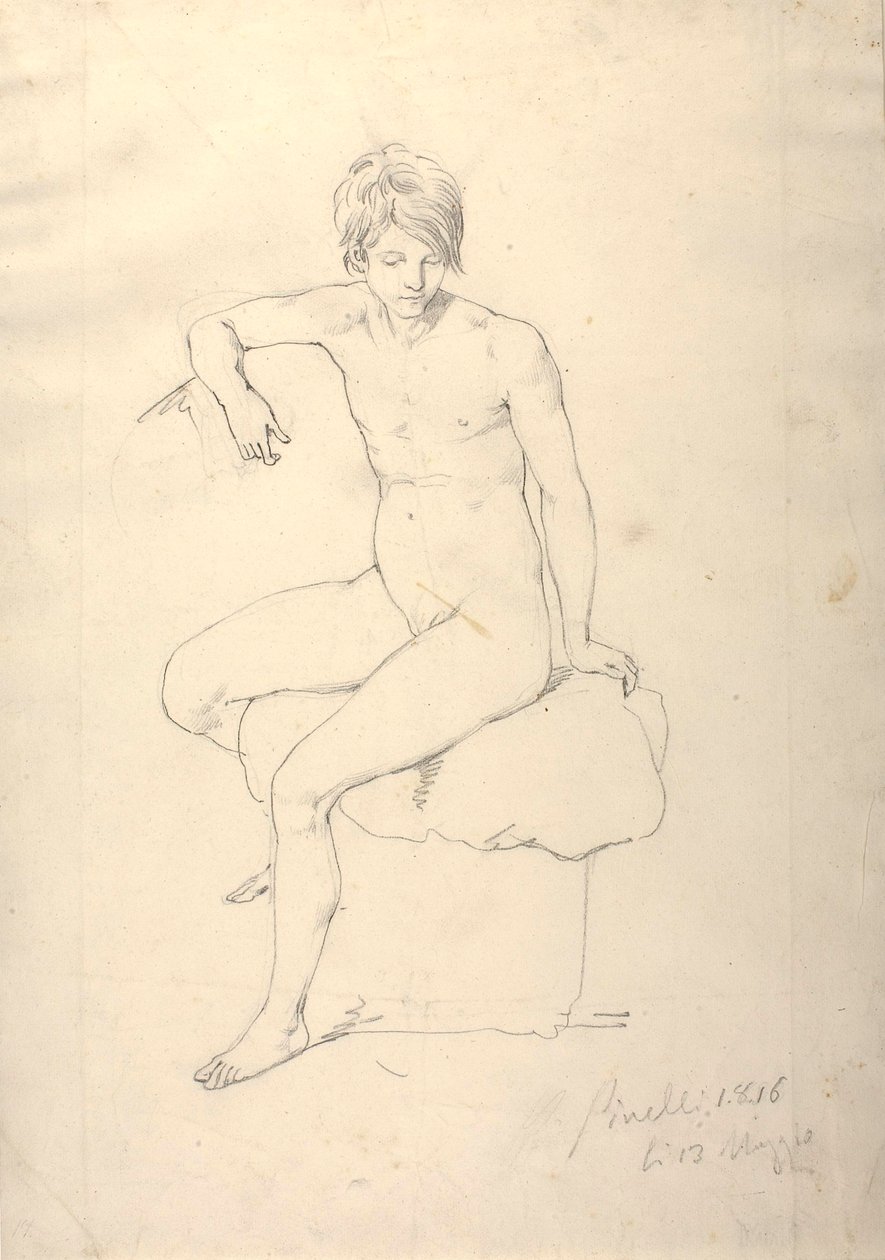 Kvinnlig modell av Bartolomeo Pinelli