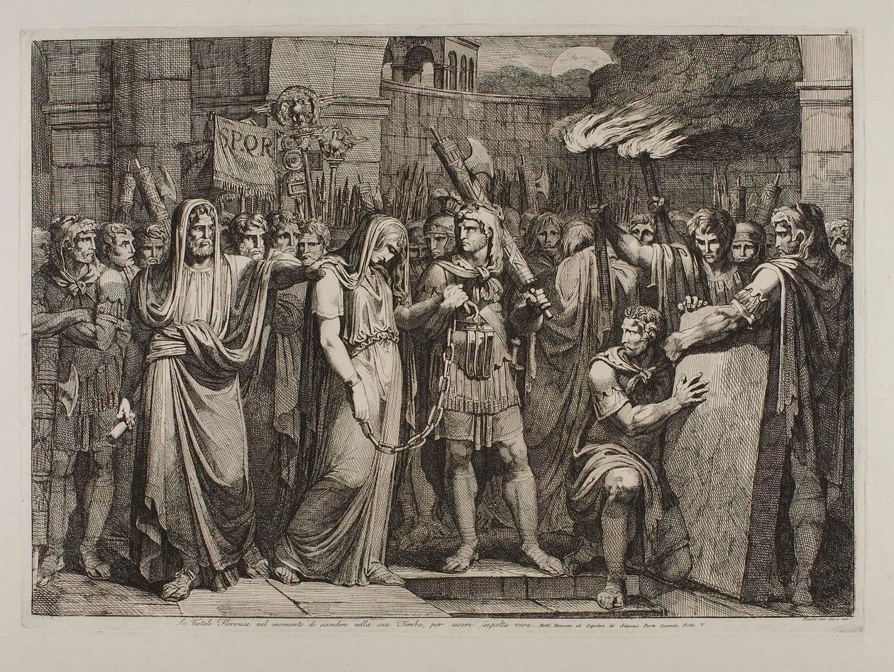 Floronia på väg att gå in i sin grav av Bartolomeo Pinelli