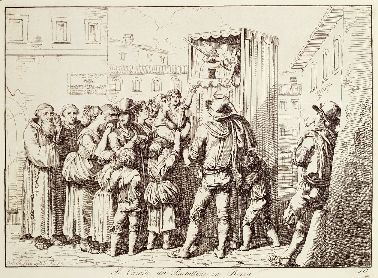 Dockbås i Rom av Bartolomeo Pinelli