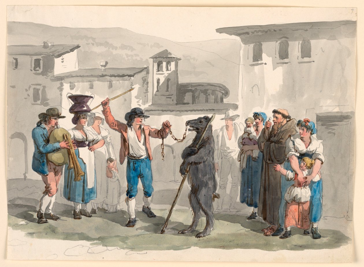 Den dansande björnen av Bartolomeo Pinelli