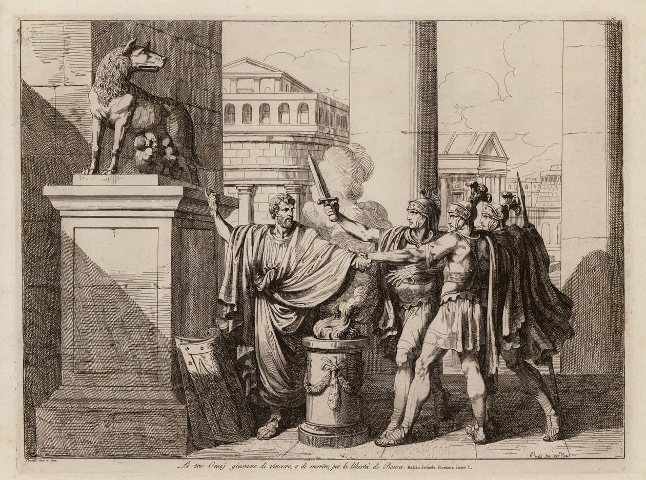 Horatiis ed (etsning) av Bartolomeo Pinelli