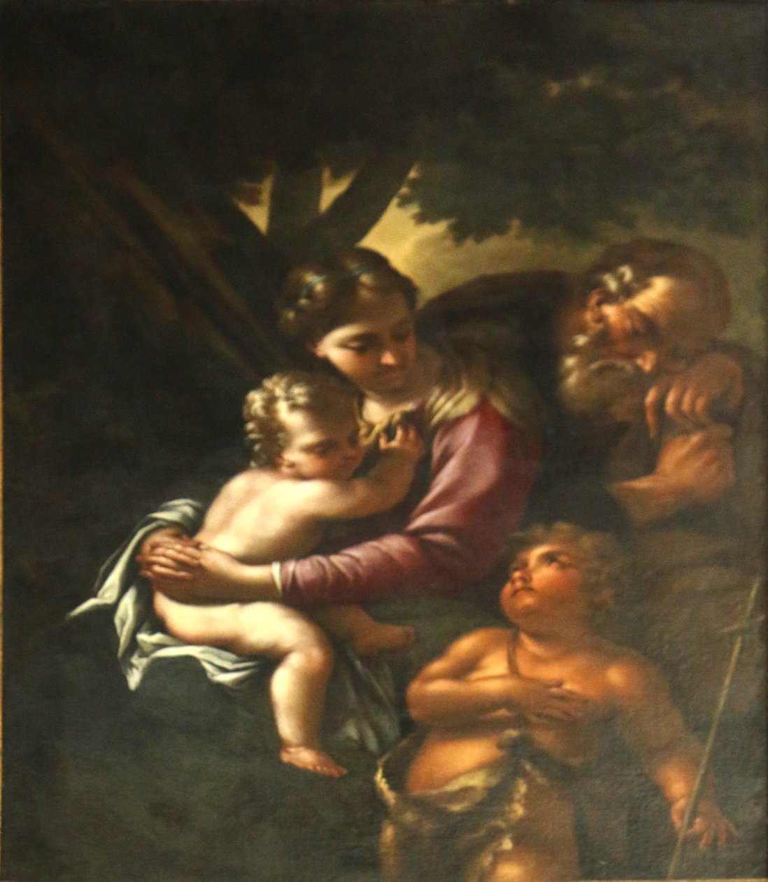 Heliga familjen och Sankt Johannes. av Bartolomeo Schedoni