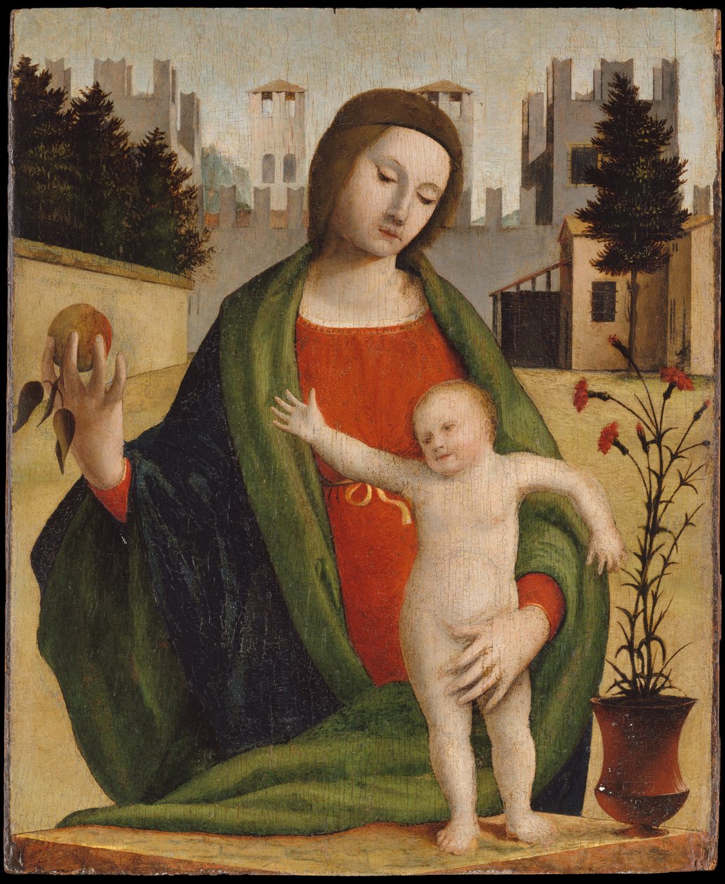 Madonna och barn, före 1508 (tempera på trä) av Bartolomeo Suardi Bramantino
