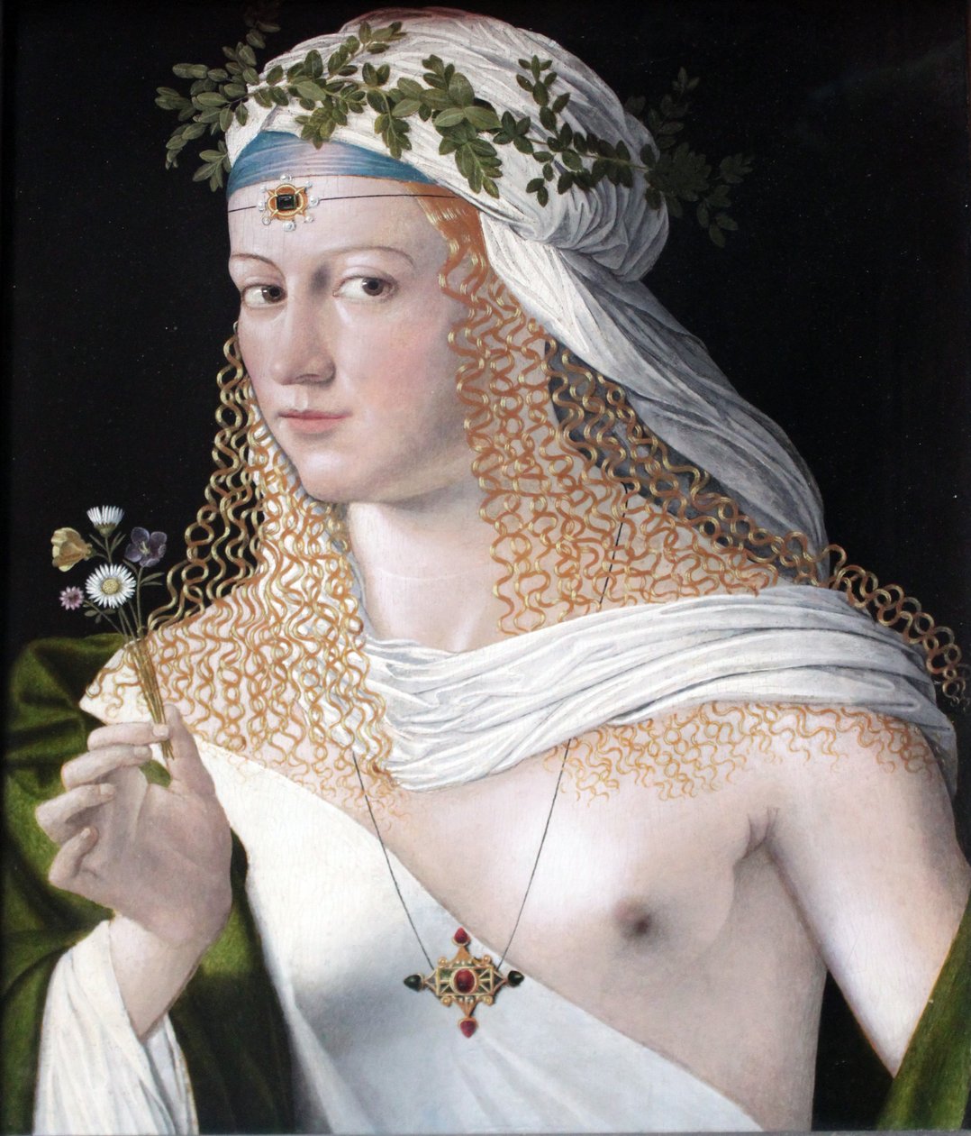 Idealiserat porträtt av en kurtisan som Flora av Bartolomeo Veneto
