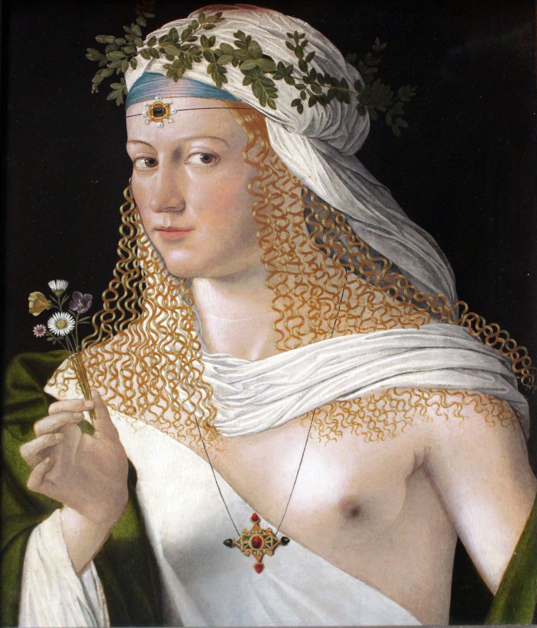 Idealiserat porträtt av en kurtisan som Flora av Bartolomeo Veneto