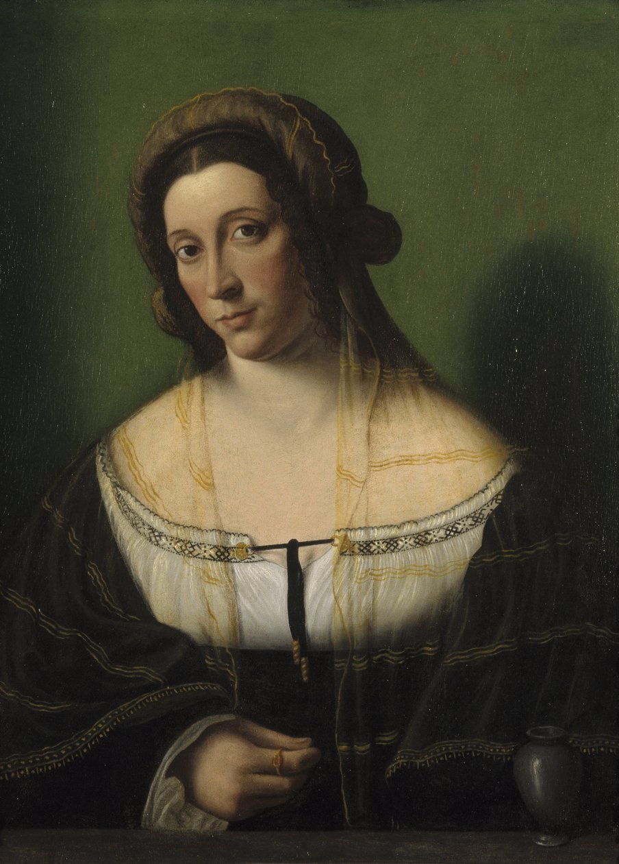 Porträtt av en dam som Maria Magdalena av Bartolomeo Veneto