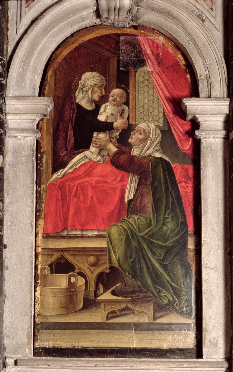Triptyk av Madonnan från Misericordia, 1473 av Bartolomeo Vivarini