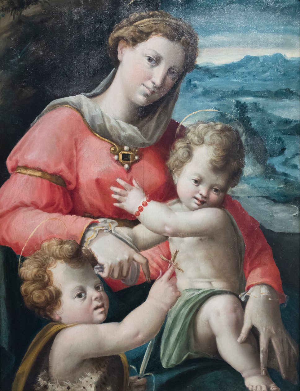 Madonna och barn med den unge St John av Bartolomeo called Bagnacavallo Ramenghi