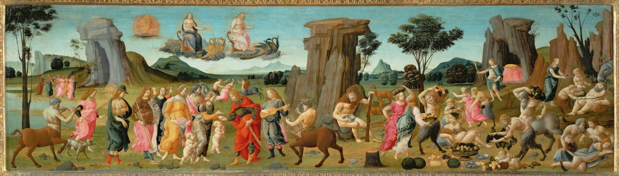 Bröllopet mellan Thetis och Peleus, föräldrar till Achilles ... av Bartolomeo di Giovanni