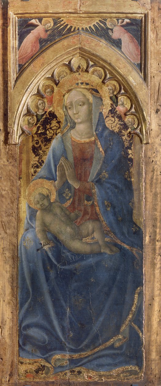 Tillbedjan av barnet av Bartolomeo di Tommaso da Foligno